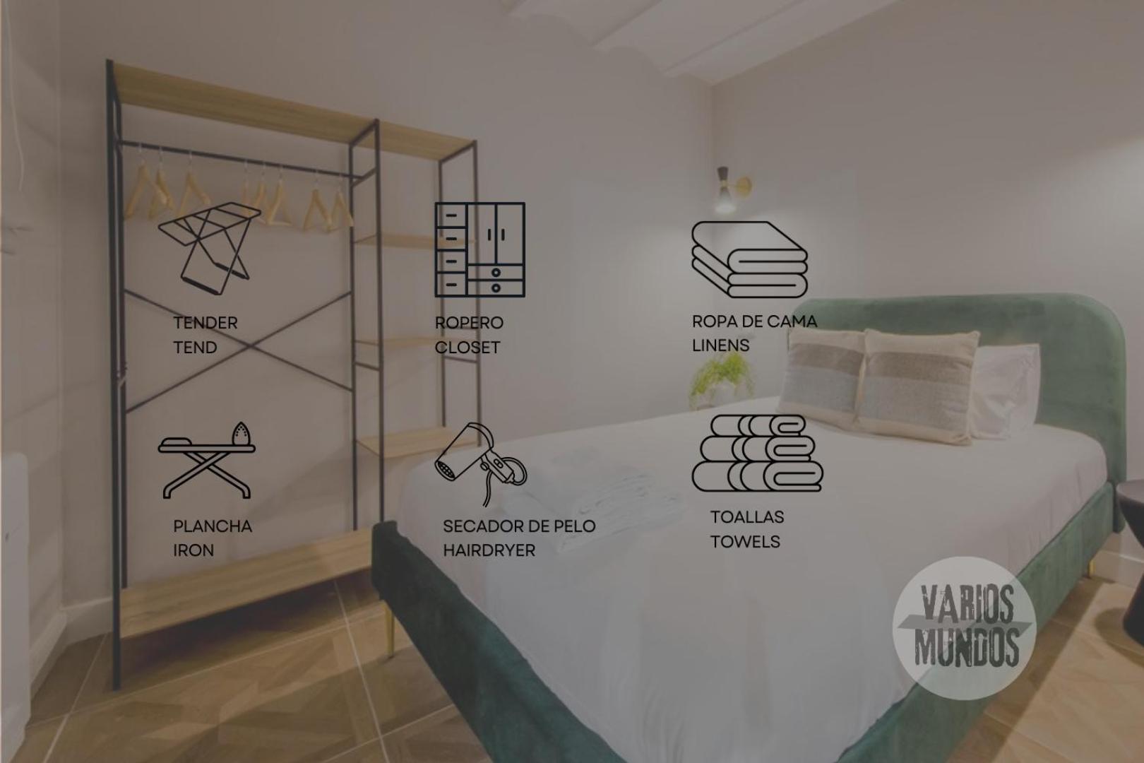 Confortable Apt Para 9Pax En El Centro De Madrid E3 Luaran gambar